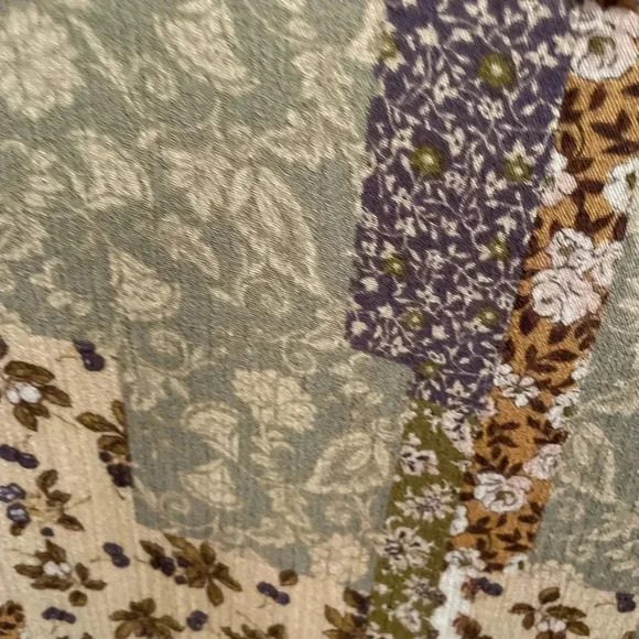 Easel Women’s Ruffled Long Fanned Sleeve Dress Tunic Western Boho Coachella M - Picture 10 of 10